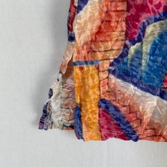 NEWPORT by Carine Size Small Short Sleeve Art to Wear Burnout Tee Shirt Dress - Picture 4 of 8